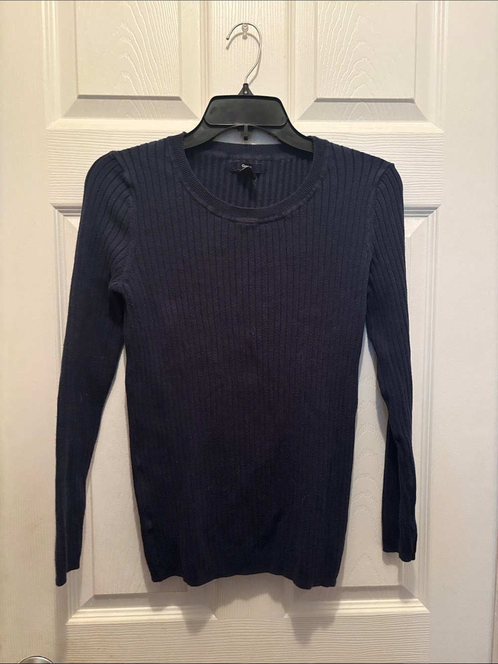 GAP Women's Ribbed Crewneck Sweater - Navy Blue